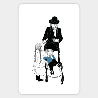 Orthodox jewish family Sticker